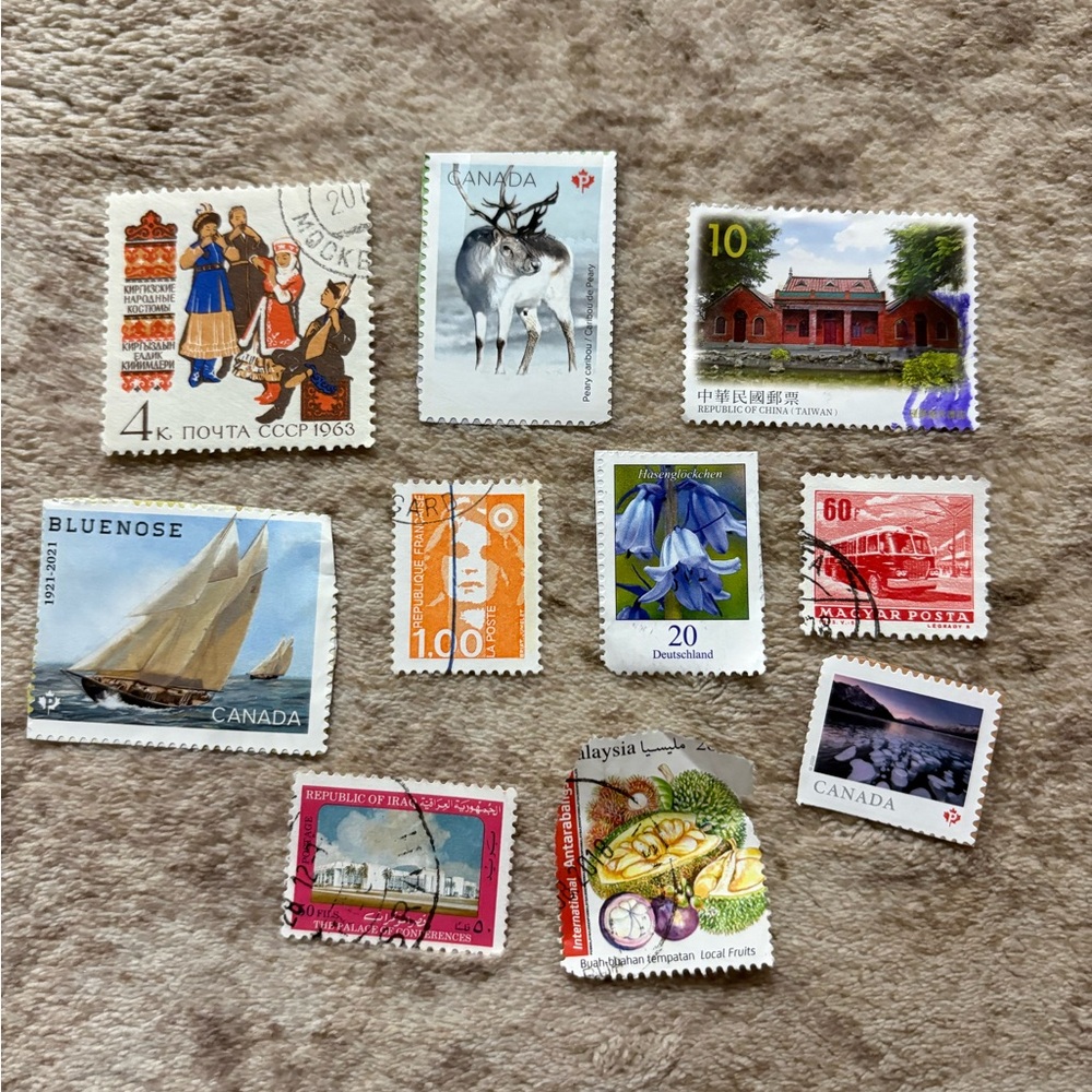 10 Vintage Stamps